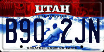 UT license plate B902JN