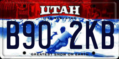 UT license plate B902KB