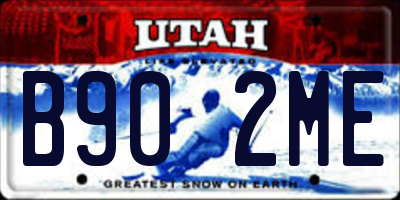 UT license plate B902ME