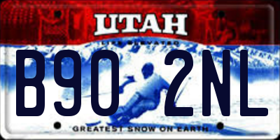 UT license plate B902NL