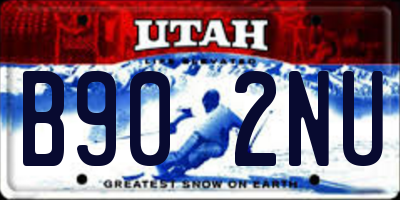 UT license plate B902NU