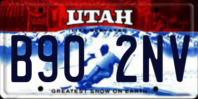UT license plate B902NV