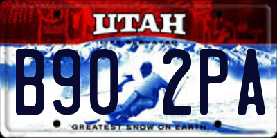 UT license plate B902PA