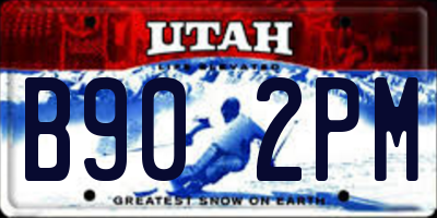 UT license plate B902PM