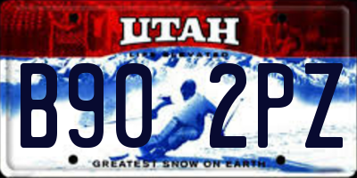 UT license plate B902PZ