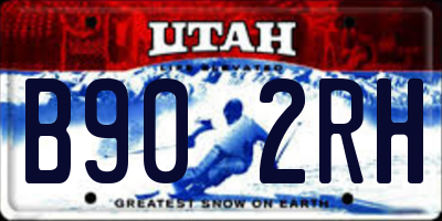 UT license plate B902RH