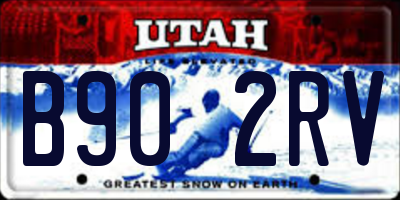 UT license plate B902RV