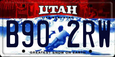 UT license plate B902RW