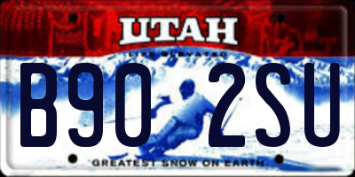 UT license plate B902SU