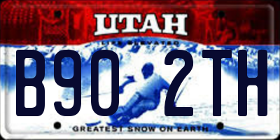 UT license plate B902TH