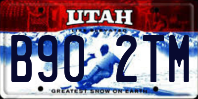 UT license plate B902TM