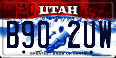 UT license plate B902UW