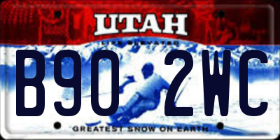 UT license plate B902WC