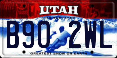 UT license plate B902WL