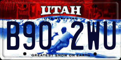 UT license plate B902WU