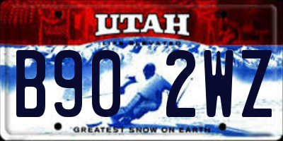 UT license plate B902WZ