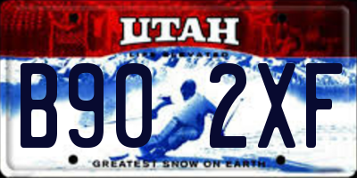 UT license plate B902XF