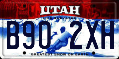 UT license plate B902XH