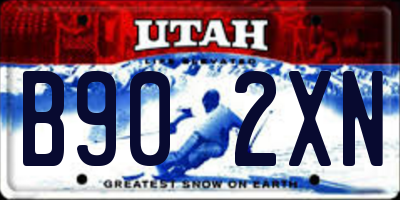UT license plate B902XN