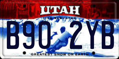 UT license plate B902YB