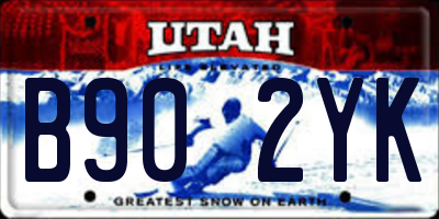 UT license plate B902YK