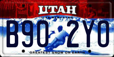 UT license plate B902YO