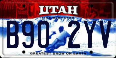 UT license plate B902YV