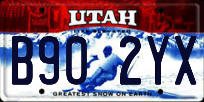 UT license plate B902YX