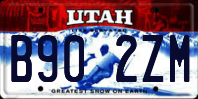 UT license plate B902ZM