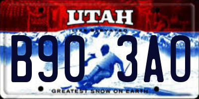 UT license plate B903AO