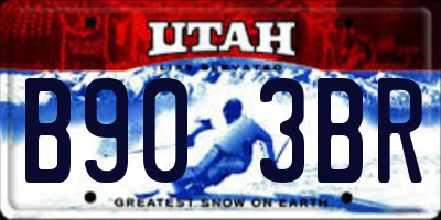 UT license plate B903BR
