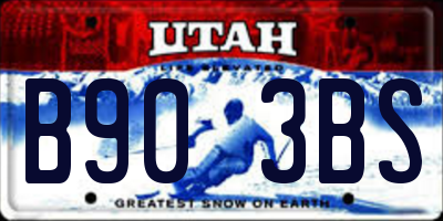 UT license plate B903BS