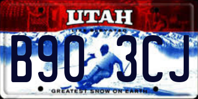 UT license plate B903CJ
