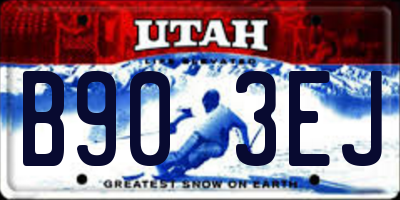 UT license plate B903EJ