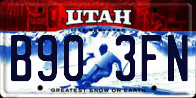 UT license plate B903FN