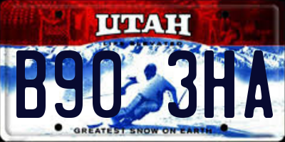 UT license plate B903HA