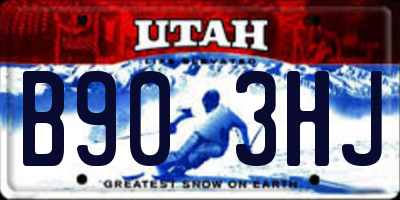 UT license plate B903HJ