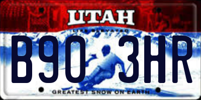 UT license plate B903HR