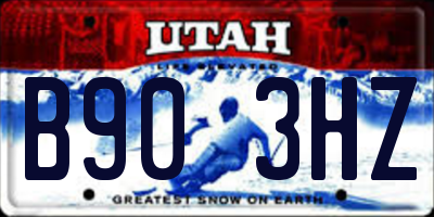 UT license plate B903HZ