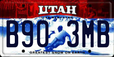 UT license plate B903MB