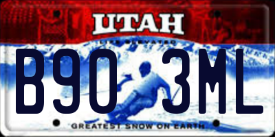 UT license plate B903ML
