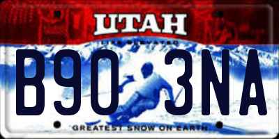 UT license plate B903NA
