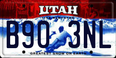 UT license plate B903NL