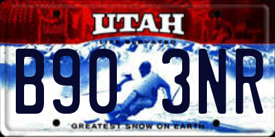UT license plate B903NR