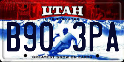 UT license plate B903PA