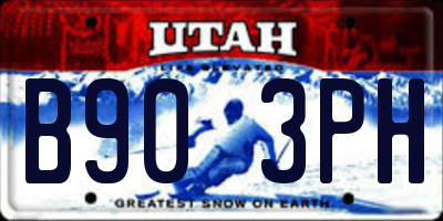 UT license plate B903PH