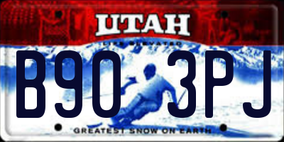 UT license plate B903PJ