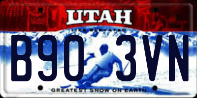 UT license plate B903VN