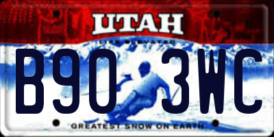 UT license plate B903WC