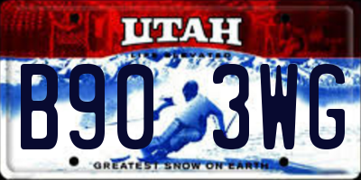 UT license plate B903WG